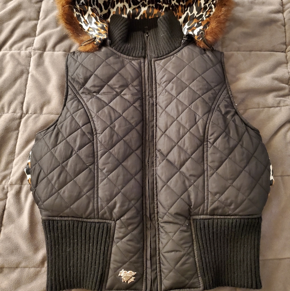 Betsey Johnson Hooded Puffer Vest